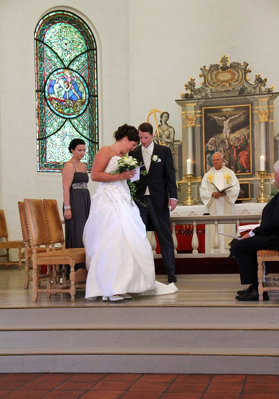 Adjusting Wedding Dress