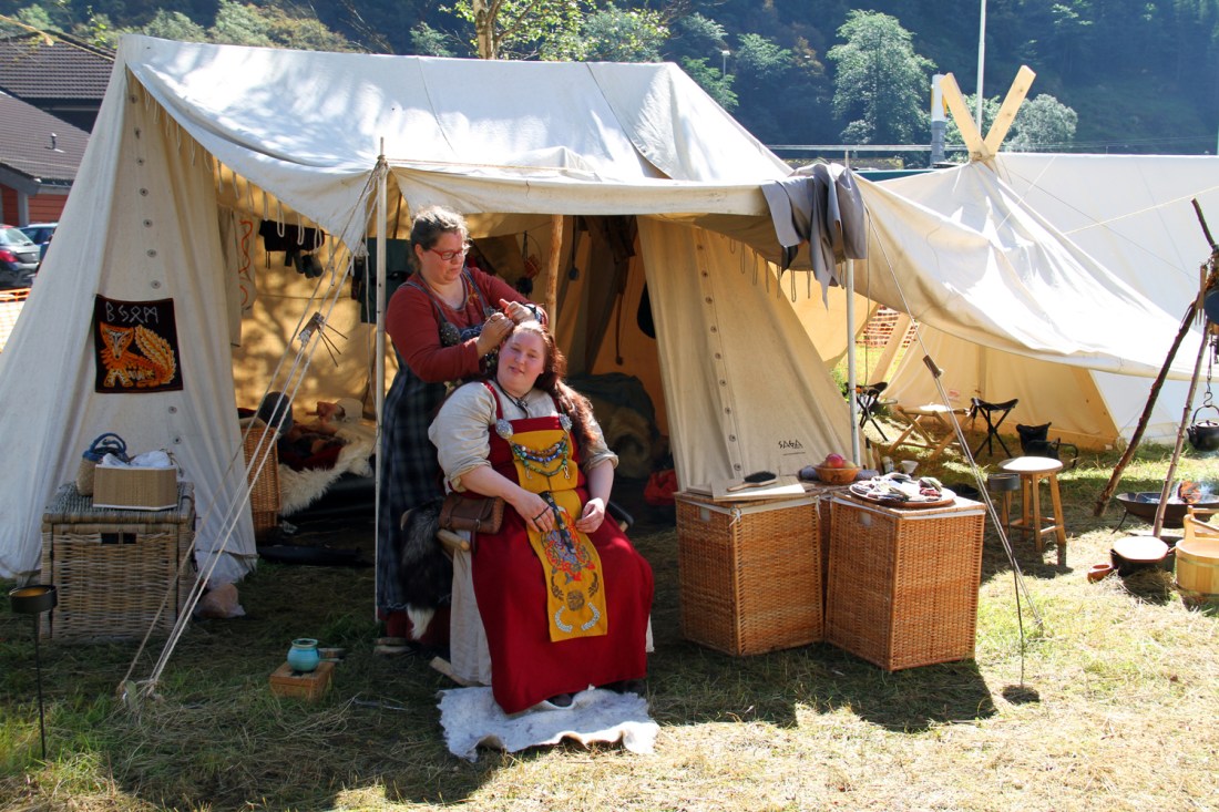 Brading Woman's Hair