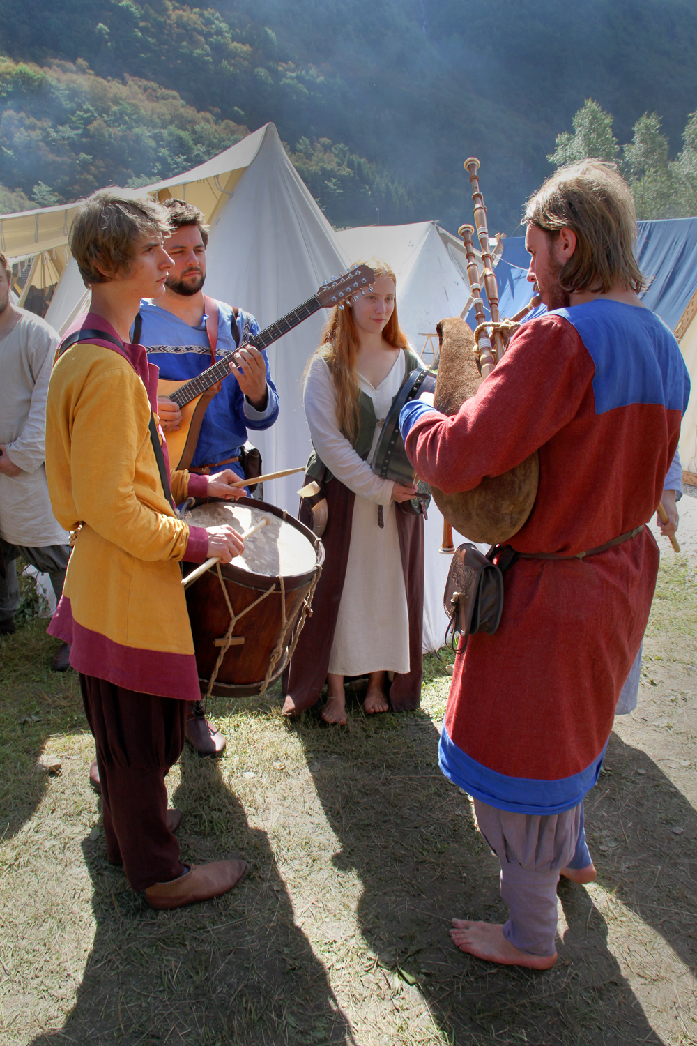 Musicians Getting Ready