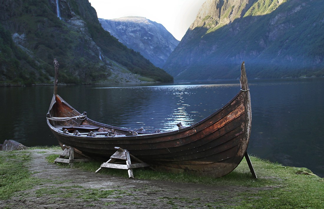Long Boat by the Fjord